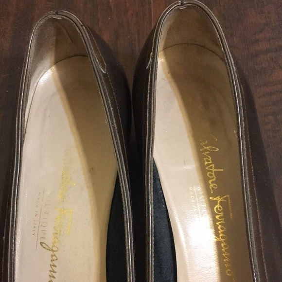 10 4A Salvatore Ferragamo Metal Grey Vintage pumps - Picture 6 of 8